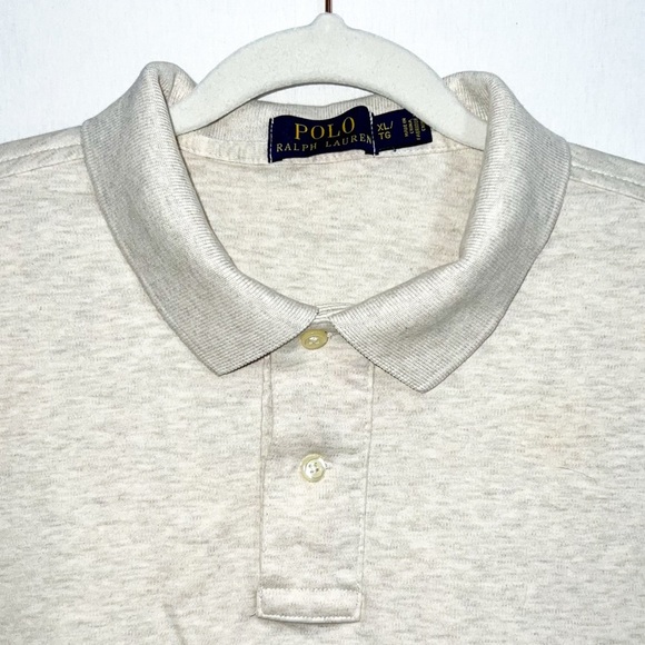 Polo Ralph Lauren Mens Heather Cream Soft Cotton Polo, XL - Picture 3 of 10
